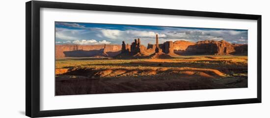 Totem Pole And Yei Bi Chei Monument Valley-Steve Gadomski-Framed Photographic Print