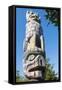 Totem Pole at Umista Cultural Centre, Alert Bay, British Columbia, Canada, North America-Michael DeFreitas-Framed Stretched Canvas