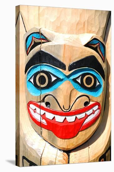 Totem Pole Close Up-null-Stretched Canvas