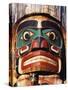 Totem Pole Detail, Duncan, Vancouver Island, BC, Canada-Walter Bibikow-Stretched Canvas