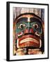 Totem Pole Detail, Duncan, Vancouver Island, BC, Canada-Walter Bibikow-Framed Premium Photographic Print