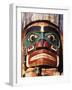 Totem Pole Detail, Duncan, Vancouver Island, BC, Canada-Walter Bibikow-Framed Photographic Print