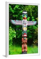 Totem Pole in Stanley Park-null-Framed Premium Giclee Print