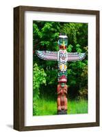 Totem Pole in Stanley Park-null-Framed Art Print