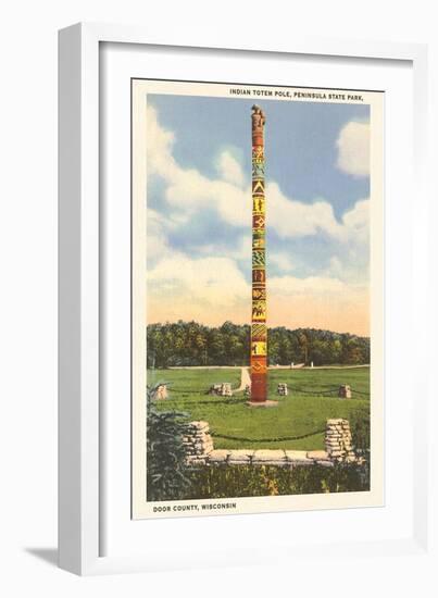 Totem Pole, Peninsula State Park, Wisconsin-null-Framed Art Print