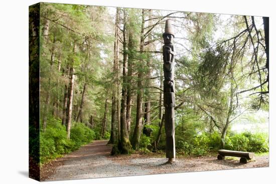 Totem Pole, Sitka National Historic Park aka Totem Park, Sitka, Alaska-Mark A Johnson-Stretched Canvas