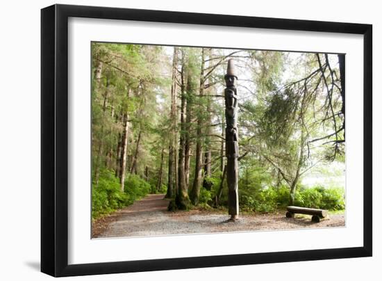 Totem Pole, Sitka National Historic Park aka Totem Park, Sitka, Alaska-Mark A Johnson-Framed Photographic Print