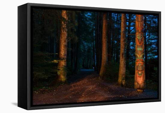 Totem Pole, Sitka National Historic Park aka Totem Park, Sitka, Alaska-Mark A Johnson-Framed Stretched Canvas