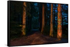 Totem Pole, Sitka National Historic Park aka Totem Park, Sitka, Alaska-Mark A Johnson-Framed Stretched Canvas