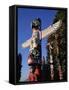 Totem Pole,Stanley Park, Vancouver, Canada-Walter Bibikow-Framed Stretched Canvas