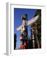 Totem Pole,Stanley Park, Vancouver, Canada-Walter Bibikow-Framed Photographic Print