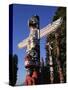 Totem Pole,Stanley Park, Vancouver, Canada-Walter Bibikow-Stretched Canvas