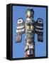 Totem Pole, Thunderbird Park, Victoria, Vancouver Island, British Columbia, Canada, North America-Martin Child-Framed Stretched Canvas