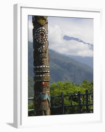 Totem Pole, Valley Scenery, Taiwan Aboriginal Culture Park, Pingtung County, Taiwan-Christian Kober-Framed Photographic Print