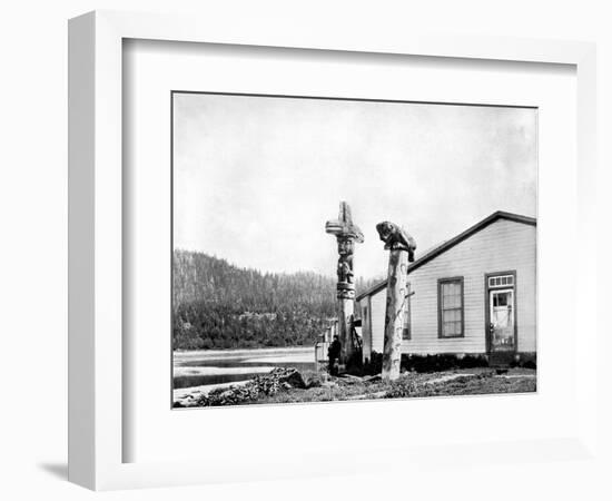 Totem Poles, Alaska, USA, 1893-John L Stoddard-Framed Giclee Print