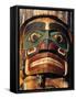Totem Poles, British Columbia, Canada-Walter Bibikow-Framed Stretched Canvas