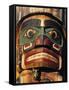 Totem Poles, British Columbia, Canada-Walter Bibikow-Framed Stretched Canvas