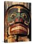 Totem Poles, British Columbia, Canada-Walter Bibikow-Stretched Canvas