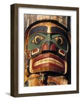 Totem Poles, British Columbia, Canada-Walter Bibikow-Framed Photographic Print