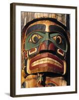 Totem Poles, British Columbia, Canada-Walter Bibikow-Framed Photographic Print