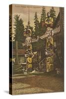 Totem Poles, British Columbia-null-Stretched Canvas