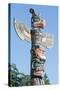 Totem Poles in Cemetery in Alert Bay, British Columbia, Canada, North America-Michael DeFreitas-Stretched Canvas