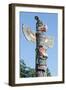 Totem Poles in Cemetery in Alert Bay, British Columbia, Canada, North America-Michael DeFreitas-Framed Photographic Print