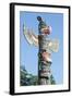 Totem Poles in Cemetery in Alert Bay, British Columbia, Canada, North America-Michael DeFreitas-Framed Photographic Print