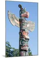Totem Poles in Cemetery in Alert Bay, British Columbia, Canada, North America-Michael DeFreitas-Mounted Photographic Print