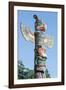 Totem Poles in Cemetery in Alert Bay, British Columbia, Canada, North America-Michael DeFreitas-Framed Photographic Print