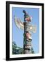 Totem Poles in Cemetery in Alert Bay, British Columbia, Canada, North America-Michael DeFreitas-Framed Photographic Print