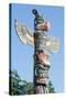 Totem Poles in Cemetery in Alert Bay, British Columbia, Canada, North America-Michael DeFreitas-Stretched Canvas