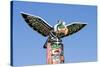 Totem Poles in Cemetery in Alert Bay, British Columbia, Canada, North America-Michael DeFreitas-Stretched Canvas