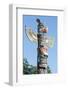 Totem Poles in Cemetery in Alert Bay, British Columbia, Canada, North America-Michael DeFreitas-Framed Photographic Print