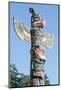 Totem Poles in Cemetery in Alert Bay, British Columbia, Canada, North America-Michael DeFreitas-Mounted Photographic Print