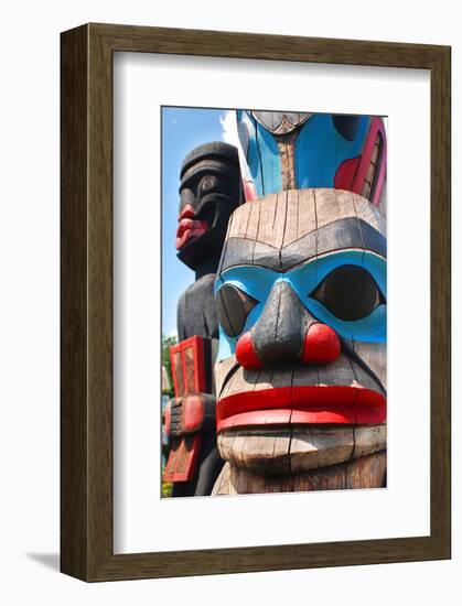 Totem Poles Pacific Northwest-null-Framed Art Print