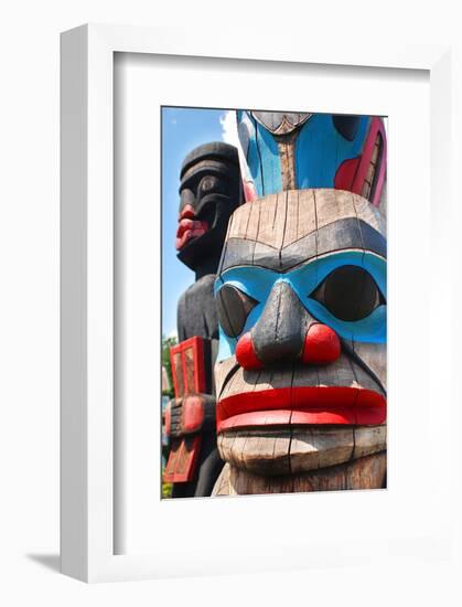 Totem Poles Pacific Northwest-null-Framed Art Print