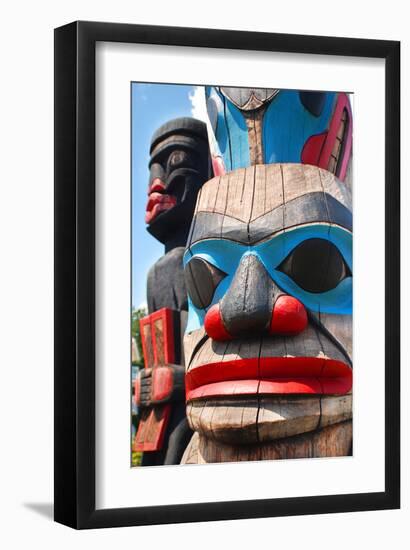 Totem Poles Pacific Northwest-null-Framed Art Print