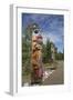 Totem Poles with Beaver Image in the Foreground-Richard Maschmeyer-Framed Photographic Print