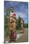 Totem Poles with Beaver Image in the Foreground-Richard Maschmeyer-Mounted Photographic Print