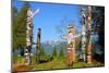 Totem's Poles in Stanley Park-null-Mounted Art Print