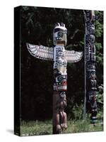 Totem, Stanley Park, Vancouver, British Columbia, Canada-G Richardson-Stretched Canvas