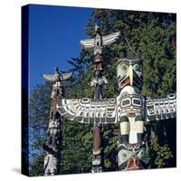 Totems, Stanley Park, Vancouver, British Columbia, Canada, North America-Robert Harding-Stretched Canvas