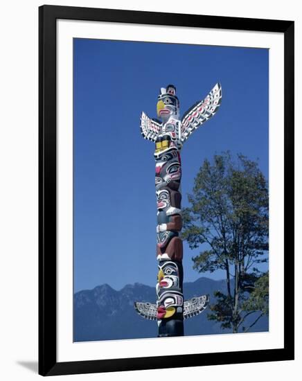 Totems, Stanley Park, Vancouver, British Columbia, Canada, North America-Harding Robert-Framed Photographic Print