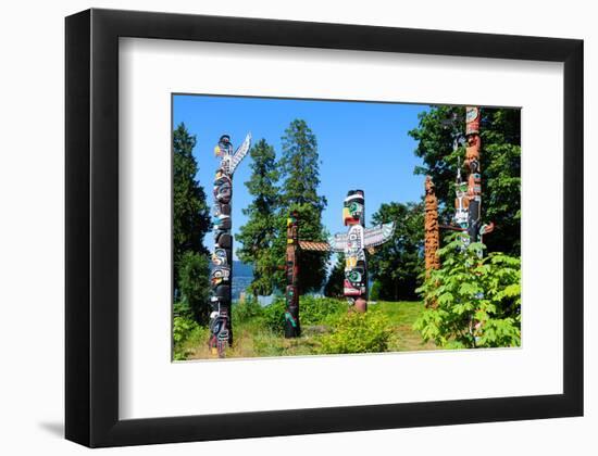 Totems Stanley Park Vancouver-null-Framed Art Print