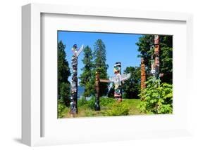 Totems Stanley Park Vancouver-null-Framed Art Print