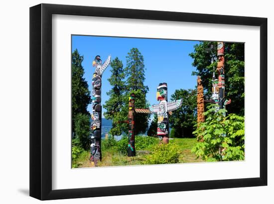 Totems Stanley Park Vancouver-null-Framed Art Print