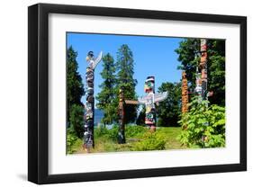 Totems Stanley Park Vancouver-null-Framed Art Print