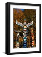 Totems Stanley Park Vancouver-null-Framed Art Print