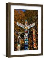 Totems Stanley Park Vancouver-null-Framed Art Print